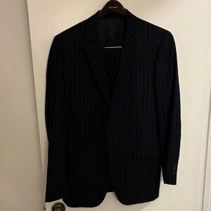 Men's Black Pinstripe Blazer